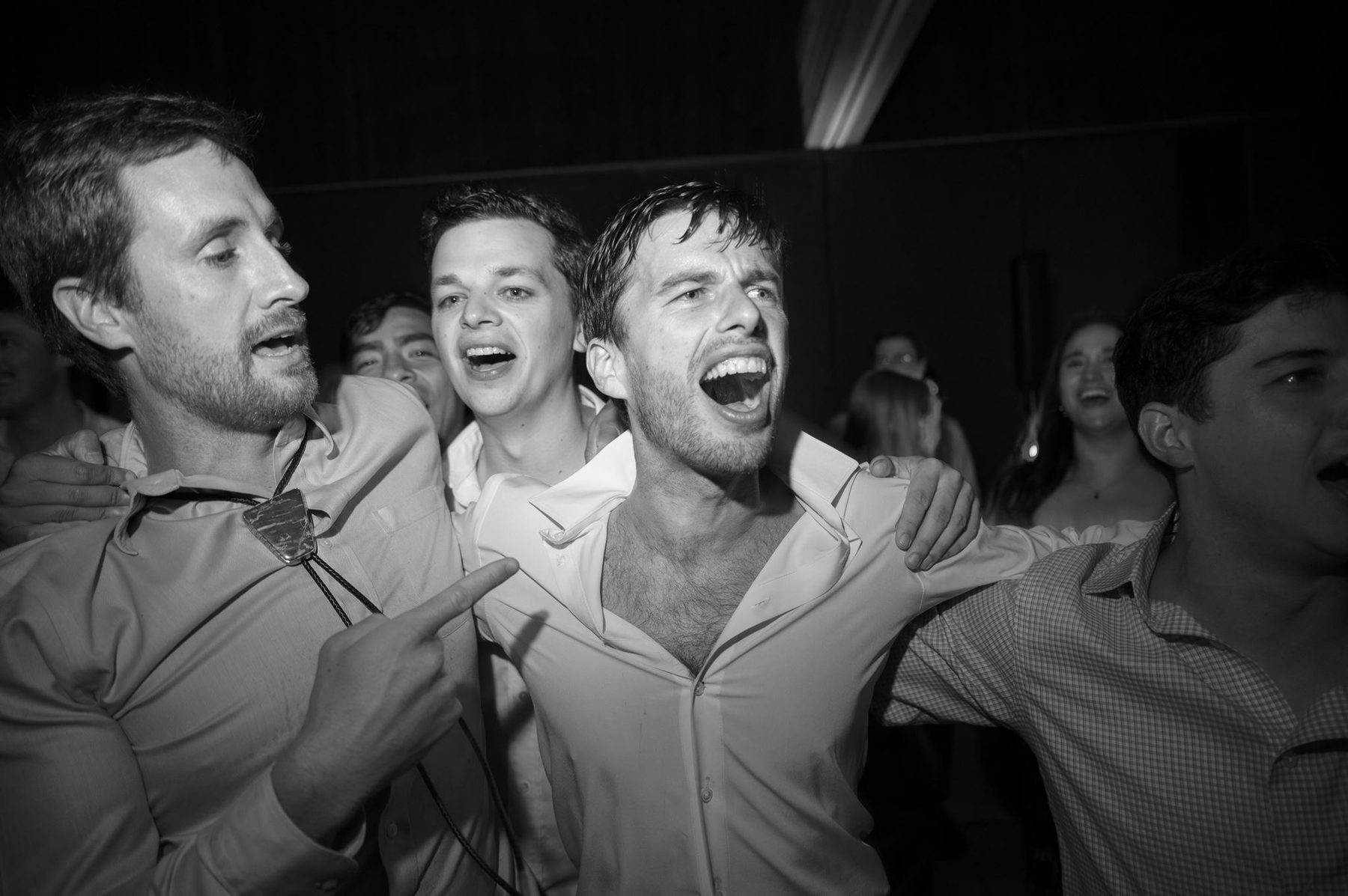 Guests fully in it on the dance floor